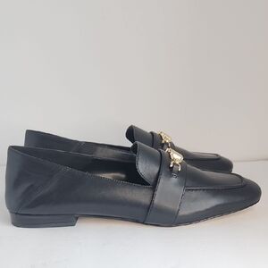 Michael Kors Black Loafers with Gold Detail